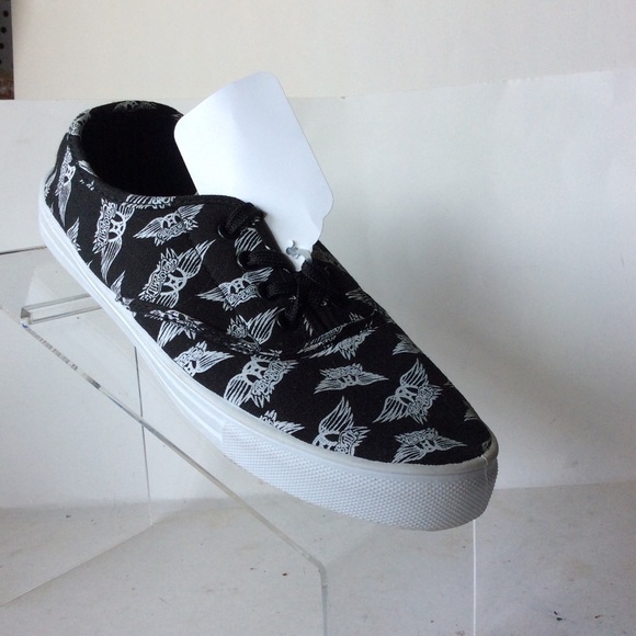 black and white rock and roll shoes